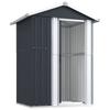 Garden Shed Anthracite Grey 126 x 97.5 x 177 cm Galvanized Steel