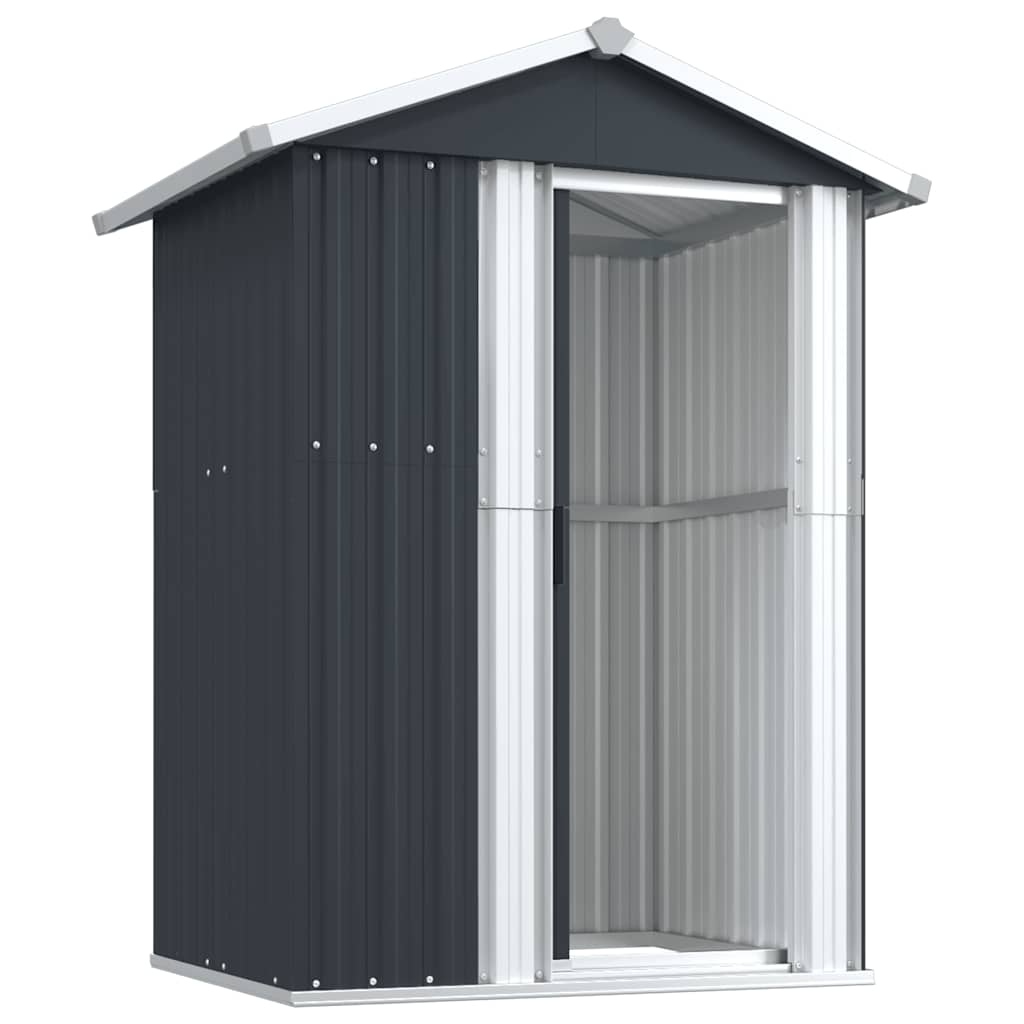 Garden Shed Anthracite Grey 126 x 97.5 x 177 cm Galvanized Steel