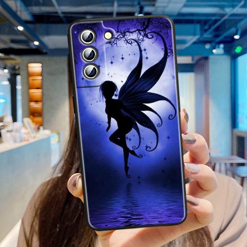 Animation Peter Pan Cut For Samsung Galaxy S24 S23 S22 S21 S20 FE S10 S10E Plus Ultra Pro Lite 5G Black Back Phone Case