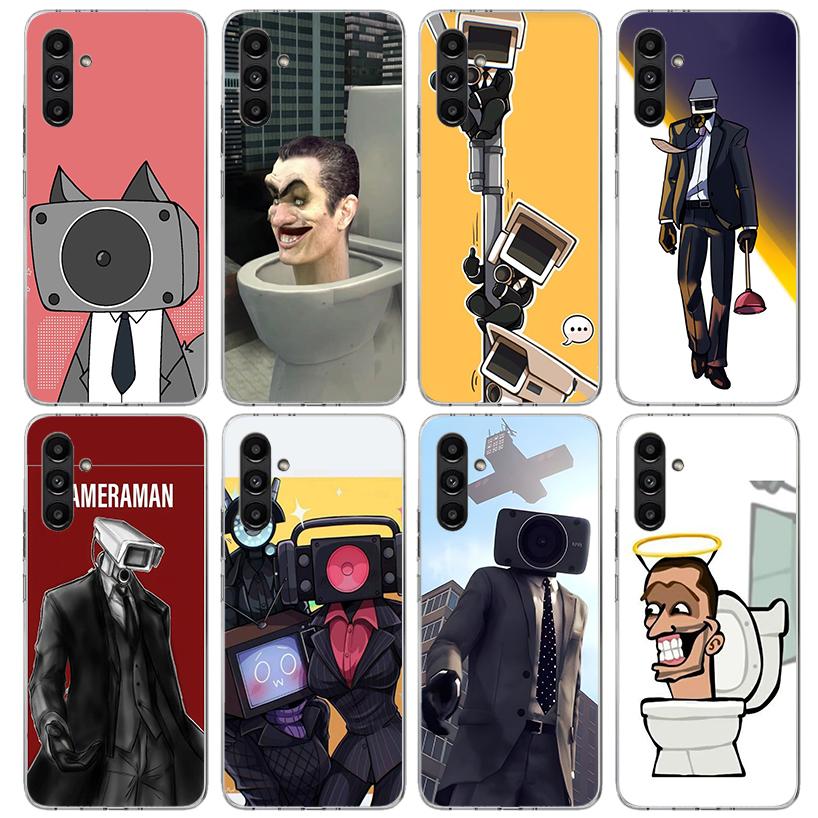 S-Skibidi Toilet Mobile Cell Phone Case For Samsung Galaxy A17 A57 A37 A16 A26 A36 A56 A15 A25 A35 A55 A14 A13 A54 A53 A34 A24 A