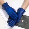 Ladies' Genuine Leather Gloves Sheepskin and Cashmere Fashionable and Warm Full Finger and Two Finger Touch Screen Gloves for Skiing
