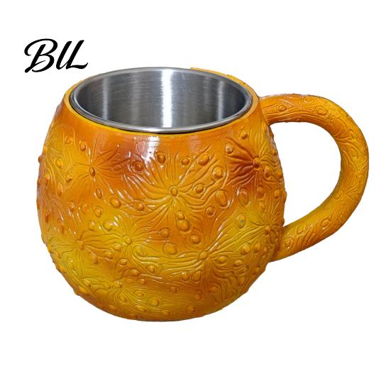 Decorative Beverage Container 300ml 3D Planet Coffee Mug with Stainless Steel Liner, Realistic Solar System Relief Water Creative Desk Ornament