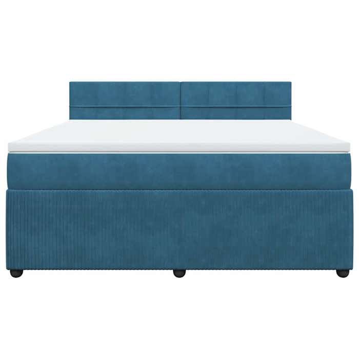Maison Exclusive - Sommier à lattes de lit et matelas bleu 180x200 cm velours