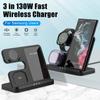 30W 3 In 1 Wireless Charger Stand for Samsung Galaxy Fast Charging Dock Station