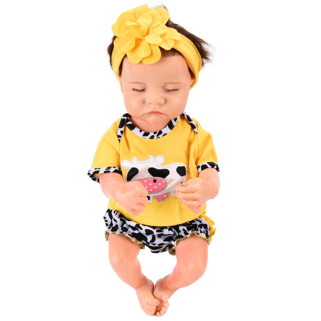 Кукла-реборн, 18 дюймов, милая, как живая, кукла-новорожденный с резинкой для волос, детская игрушка в подарок