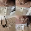 Design Bow Handmade Beaded Pearl Necklace Female Sweet Cute Elegant Fashion Versatile Neck Chain Collarbone Chain