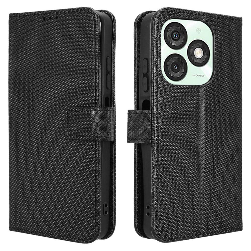 Для itel A50 Чехол Текстура бриллианта Искусственная кожа Чехол для телефона