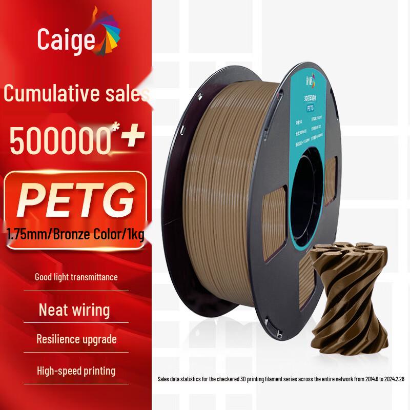 CaiGE 1.75мм PETG Филамент для 3D-принтера CN-вилка (адаптер в комплекте)