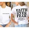 Faith Over Fear Christian T-shirts for Men Women Teen Boy Girl Summer Clothes Trendy Gift for Christian Faith Merch T-shirt Tops