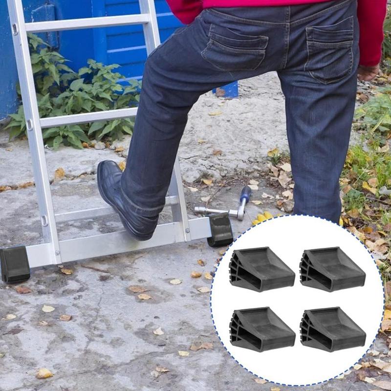 Ladder Feet Rubber Pads 4x Ladder Feet Shoes Quick-Install Replacement Parts Heavy-duty Safety Shoes For Electrical Work Window