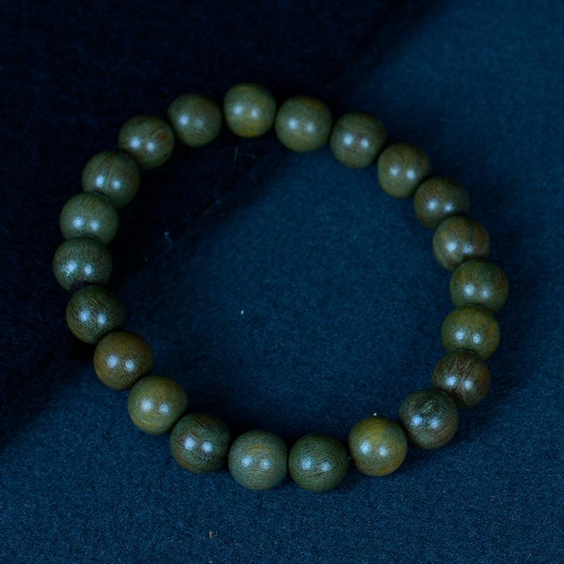 Браслет из 108 бусин из аргентинского зеленого сандала для мужчин и женщин - ручная работа, буддийская нить с прямым волокном.