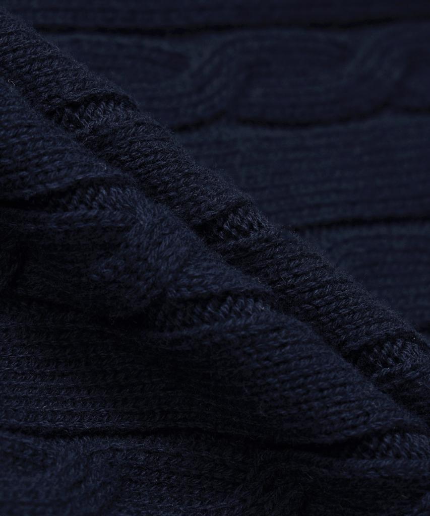 Хлопковый кардиган в косую вязку Brooks Brothers (Темно-синий) (Bbwcmbg101)