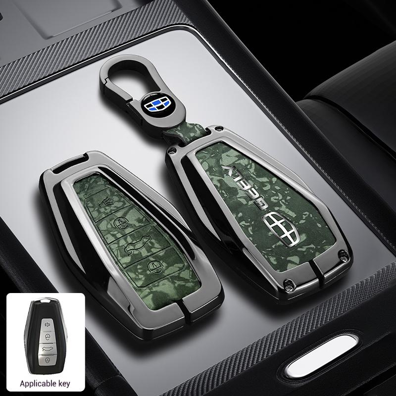 Metal Car Key Cover Case Holder For Geely Coolray X6 Emgrand Hawk GX7 Remote Protection Shell Accessories