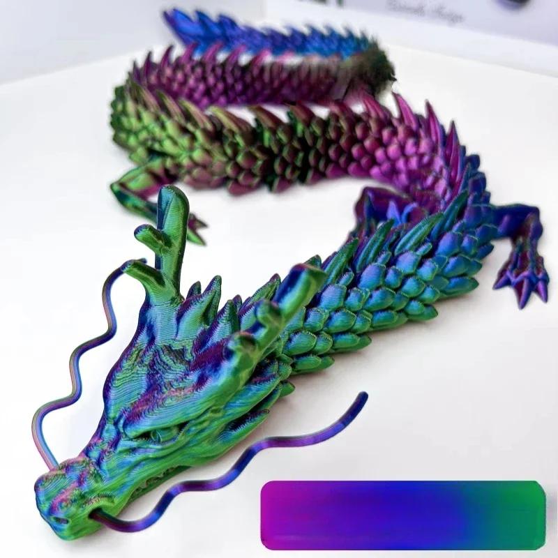 30см 3D-печатные игрушки-драконы, гибкая шарнирная модель дракона, настольное ремесленное украшение, подарки для детей, декор для офиса, дома, стола