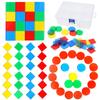 Montessori Counter Math Toy Transparent Colourful Square Sheet Tiles Mosaic Coin Bingo Chip Hight Quality Education Aid Material