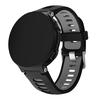 Two-tone Silicone Watch Band for Garmin Forerunner 220/230/235/620/630/F735XT,Adjustable Pin Buckle Wrist Strap