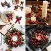 10 Pieces of Simulated Pine Cone Red Berry Cuttings Decoration Ornaments Pine Needle Mini Christmas Tree Accessories