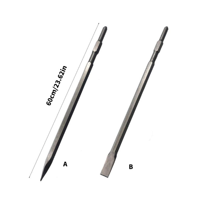 600 мм Зубило Плоское зубило и Остроконечное зубило Профессиональное зубило для Электродрелей для Разрушения Стен и Зданий