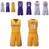 Баскетбольный комплект формы Los Angeles Lakers Леброн Джеймс из полиэстера для мужчин и любителей спорта