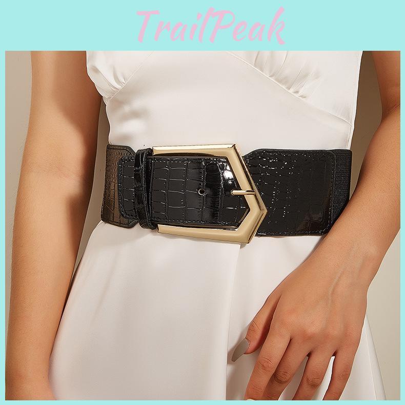 Adult Womens Leather Waist Belt With Unique Buckle Design For Summer And Winter Wear