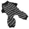 Dog Pajamas Warm Comfortable Stretchy 4 Legs Striped Dog Pajamas for Small Dogs Cats Sleeping XL