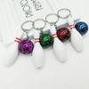 Fashion Bowling Ball Pendant Keychain Bag Car Hanging Ornament Key Ring Holder