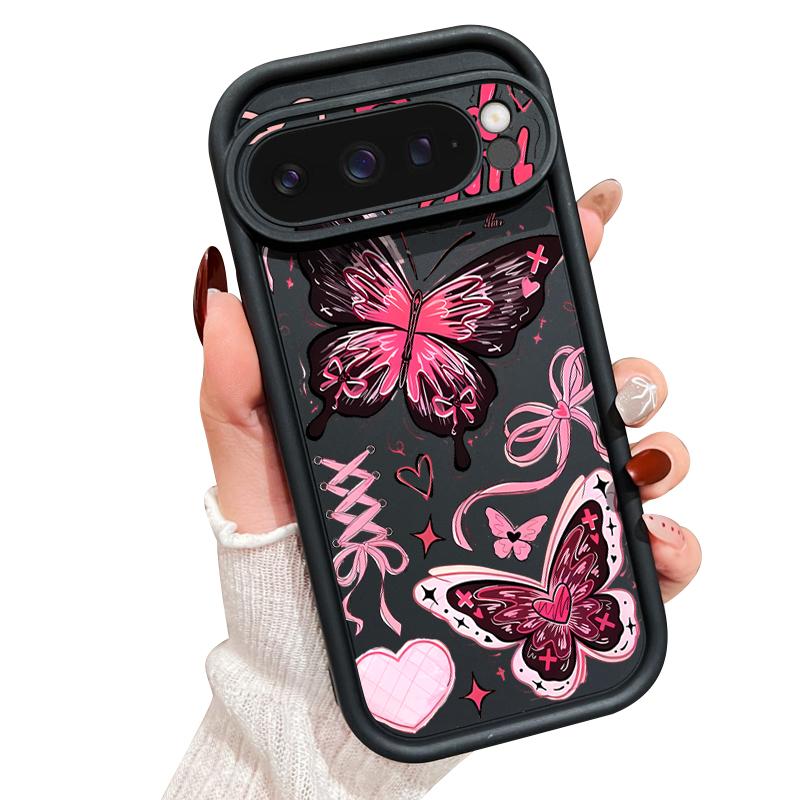 Lucky Bowknots Butterfly Pattern Case For Google Pixel 10 Pro XL Shockproof Bumper Silicone Cover For Pixel 9A 9 8 7 Pro 8A 7A