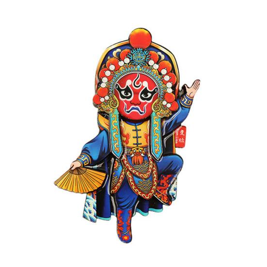 Peking Opera Character Refrigerator Magnet Chinese Style Wooden Peking Opera Role Fridge Magnet Home Kitchen