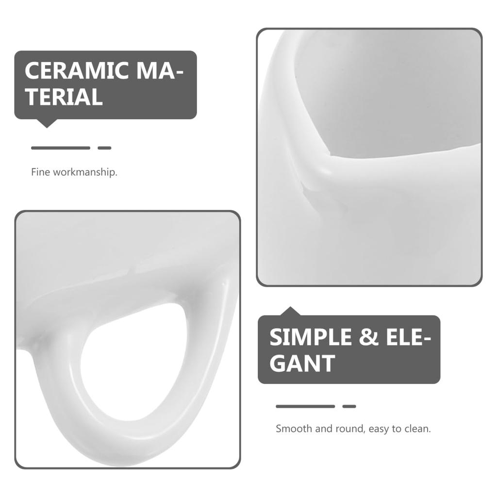 Набор из 6 мини-молочников Luxshiny Ceramic, также можно использовать как маленькие соусники и емкости для сливок, практичный набор молочников для кухни.