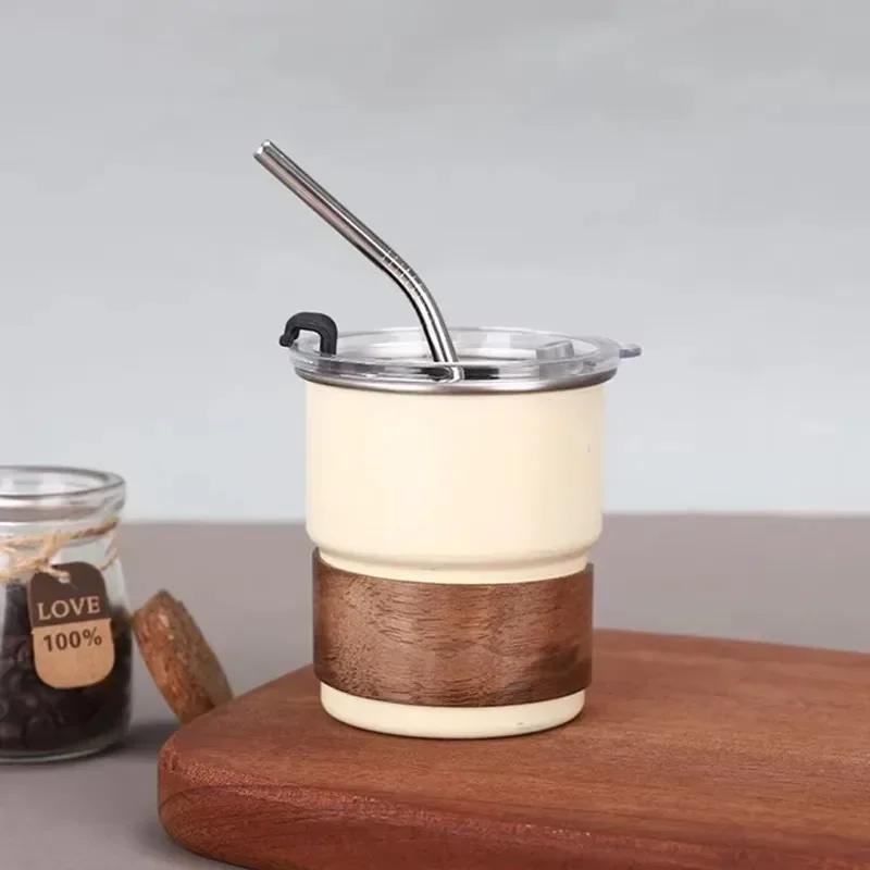 300 мл нержавеющая сталь кружка для кофе с крышкой портативная термостойкая для пикника на открытом воздухе кемпинга рыбалки бутылки кофейные чашки