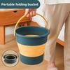 Folding Bucket Multifunctional Silicone Bucket for Car Washing Fishing Camping Water Container Collapsible Bucket