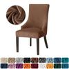 Velvet Stretch Wingback Chair Cover Soild Color Washable Dining Chair Cover High Back Sloping Armchairs Slipcovers Home Dining