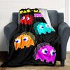 Custom Name Pacman Adventure Game Party Blanket For Couch Bed Plush Cozy Fuzzy Blanket Super Soft Warm Blankets For Fall And Winter 091690
