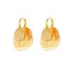 Vintage Hollow Leaf Earrings French Golden Branch Jade Leaf Ear Clips Exaggerated Elegant Earrings