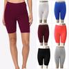 Women Fashion Solid High Elasticity Leggings Gym Active Pants Cycling Shorts