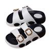 New Two-tone Double Buckle Strap Women Slides Non-slip Thick EVA Platform Casual Indoor Outdoor Slippers