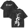New Dr. Stone Anime Ishigami Senku Graphic T-Shirt Vintage Washed Oversized Men Women Clothing Short Sleeve Cotton Y2K Retro Harajuku Unisex
