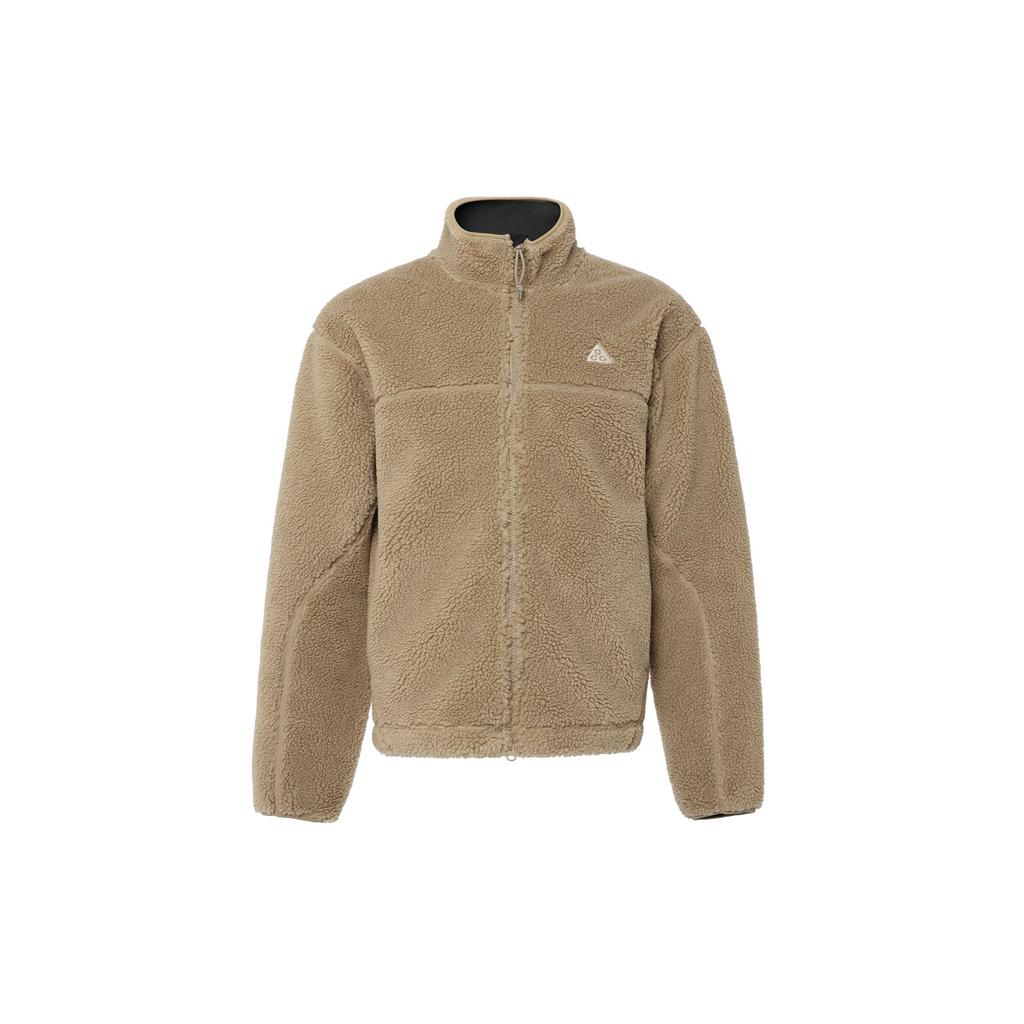 Nike Куртка мужская из искусственной овчины Therma-Fit Adv с вышивкой буквами цвета хаки FV8654-247