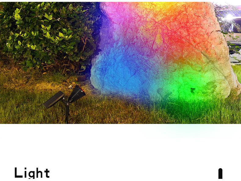 Уличный солнечный водонепроницаемый ландшафтный прожектор для газона и сада