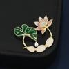 Good Luck Lotus Lotus Brooch Women'S Light Luxury High-End Lotus Pin Retro Cheongsam Hanfu Corsage With Jewelry