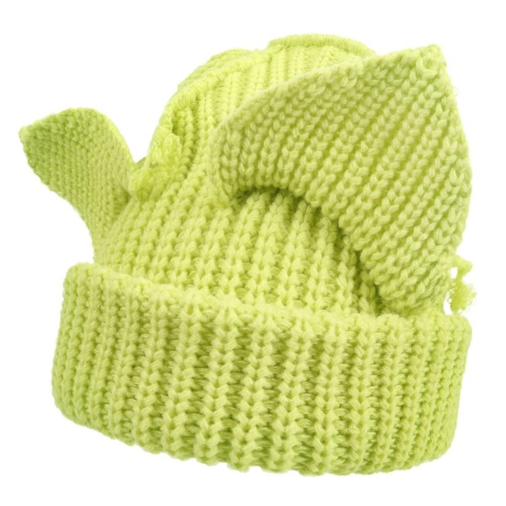 Yarn Knitted Beanie Hat Y2K Harajuku Knitted Skull Cap Gifts Cat Ear Beanie Casual Streetwear