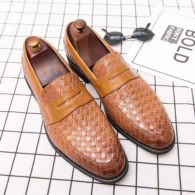 High Quality Men Leather Shoes Elegant Business Loafers For Man Formal Dress Shoes Wedding Office Slip On Loafers Man Work Shoes