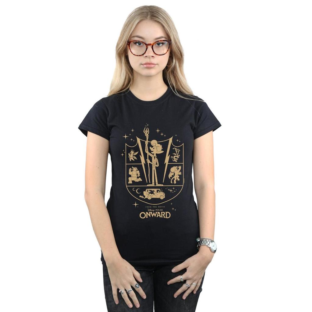Disney Womens/Ladies Onward Quest Crest Cotton T-Shirt