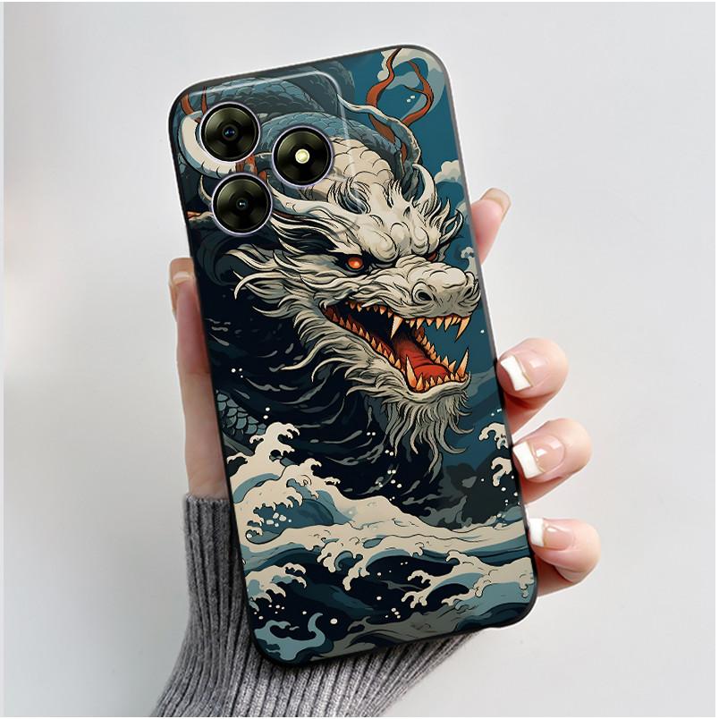 For Blackview Wave 8C 6.56" Wave 8 Black View Wave8C Wave8 Back TPU Soft Silicone Phone Case Luxury Cute Love Rabbit Funny Cover
