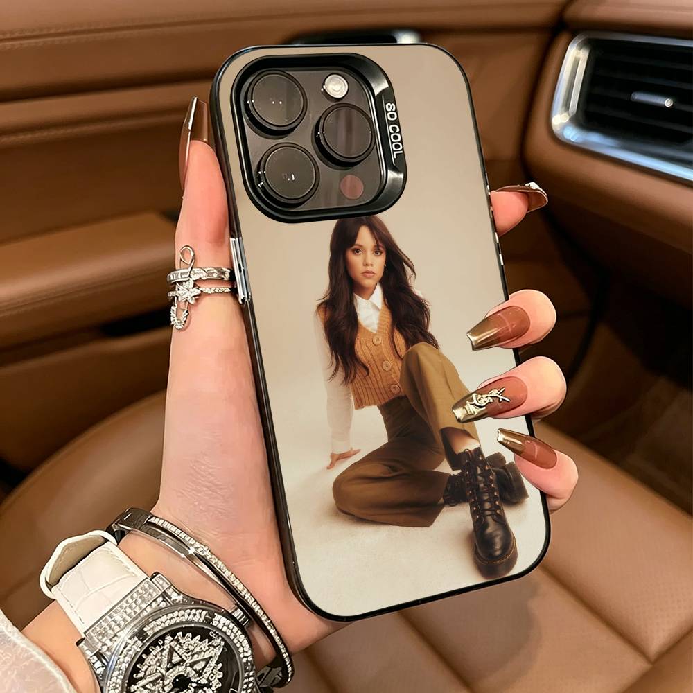 Famous actress--Actress J-Jenna-O-Ortega Phone Case For IPhone17  16 11 12 13 14 15 16 Pro Max Cover Colored Silver Funda Bumber