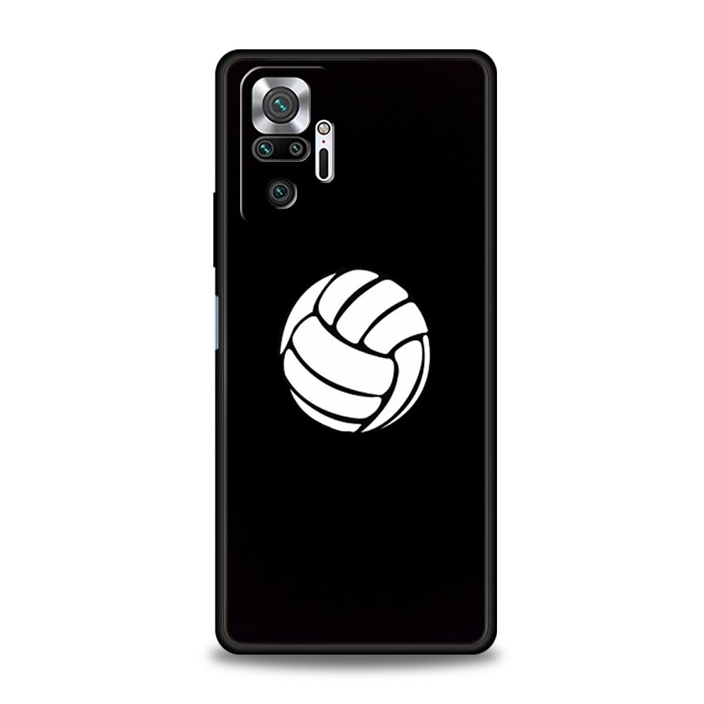 Модный Чехол для Телефона Спортивный Волейбол Для Xiaomi Redmi Note 14 13 5G 10 11 12 Pro Plus 4G 14C 13C 12C 10C Черный
