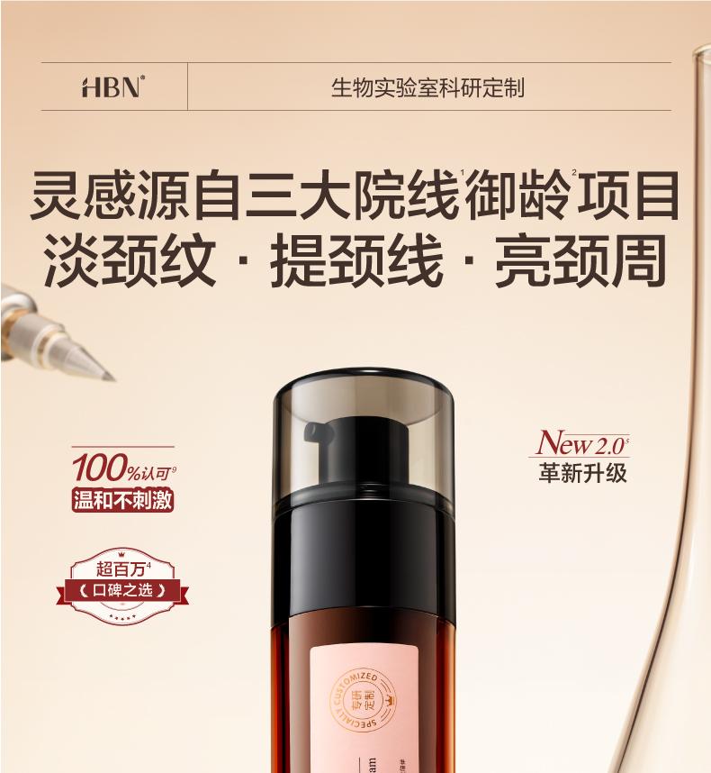 Новый спиртовой крем для шеи HBN Retinol Double A для уменьшения и подтяжки морщин на шее, в комплекте с образцом ночного крема Luminous Water