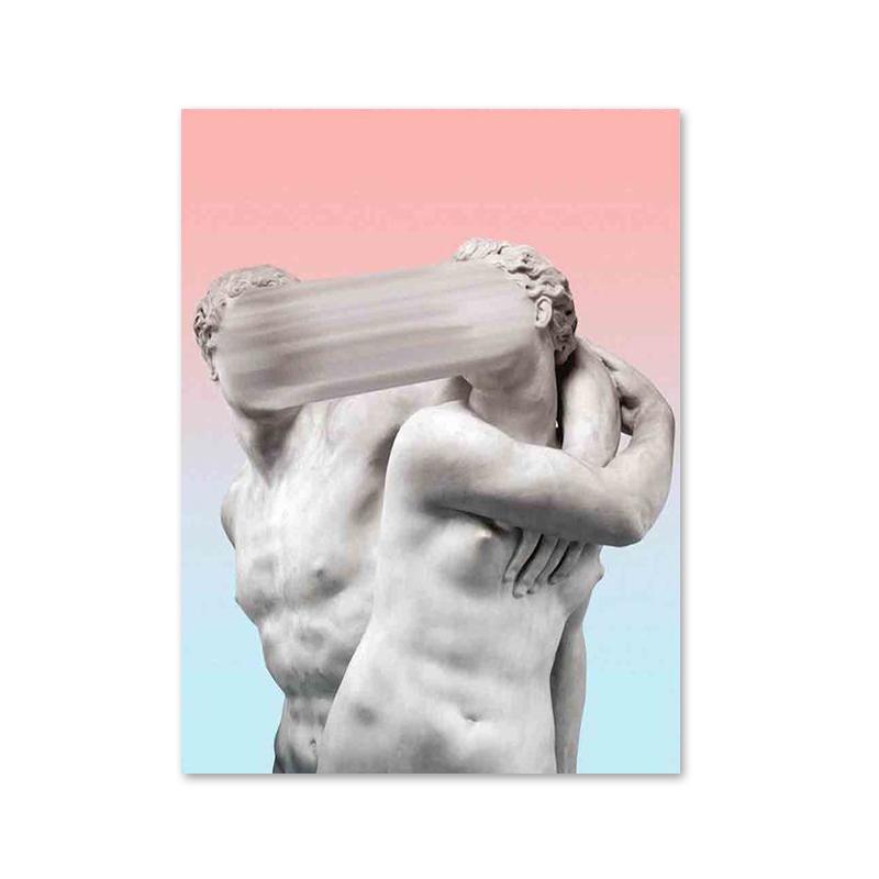 Веселая скульптура Дэвида, искусство, холст, живопись, абстрактные граффити, постеры и принты, настенные художественные картины для гостиной, домашний декор