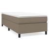 3144403 vidaXL Divan Bed with Mattress Taupe 100x200 Cm Fabric
