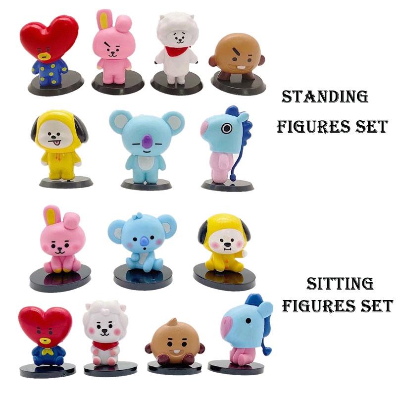 Bts Bt21 7 шт./набор Фигурки-украшения для детского монитора Топпер для торта Игрушки Подарок